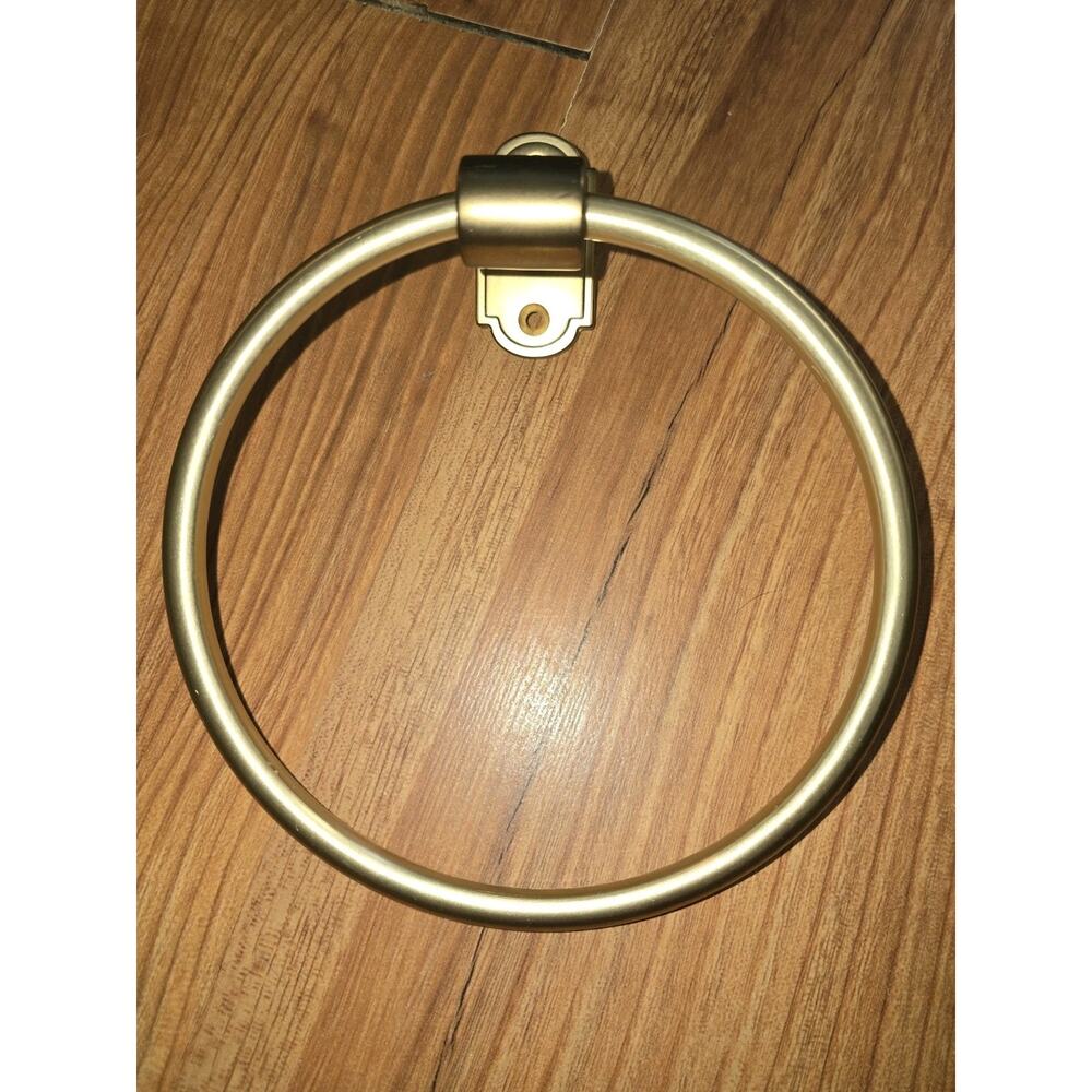Hearth & Hand Magnolia Towel Ring Brass Finish Gold 6.26x 2.23x 2.31" S17 - Picture 2 of 5